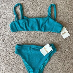 Never worn Show Me Your Mumu Teal Bikini Set